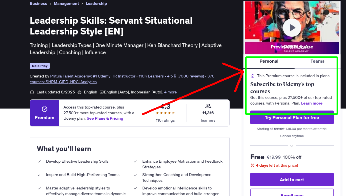 Leadership Skills: Servant Situational Leadership Style [EN]