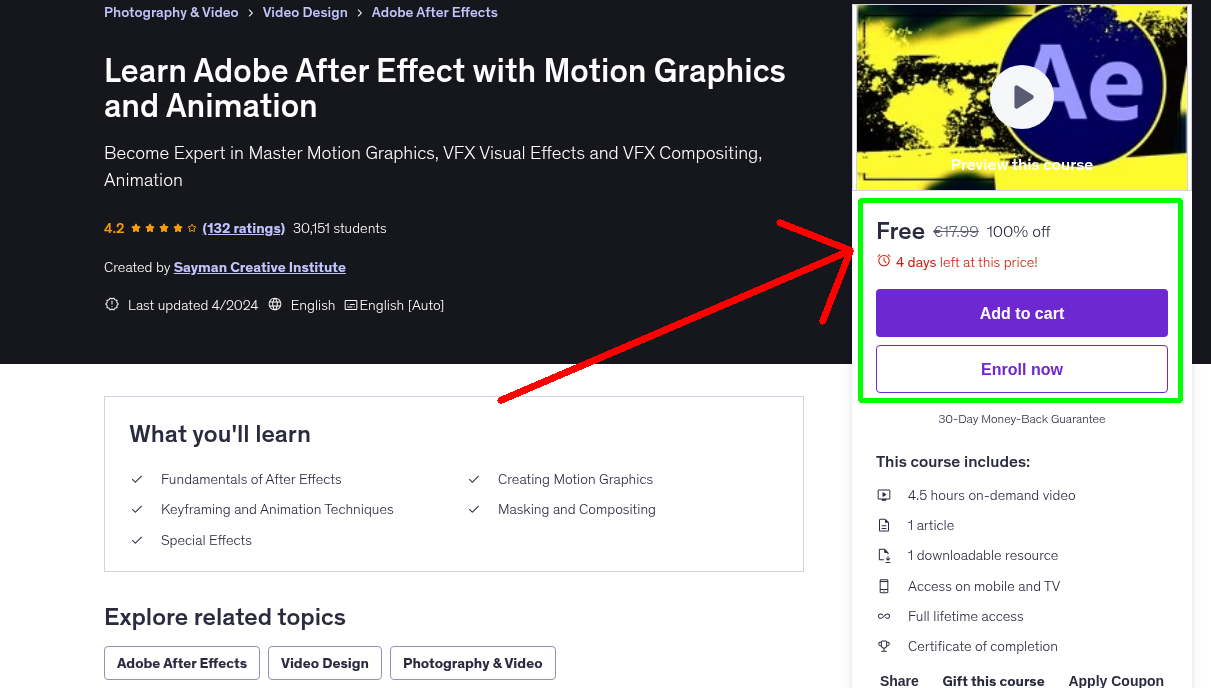 Learn Adobe After Effect with Motion Graphics and Animation