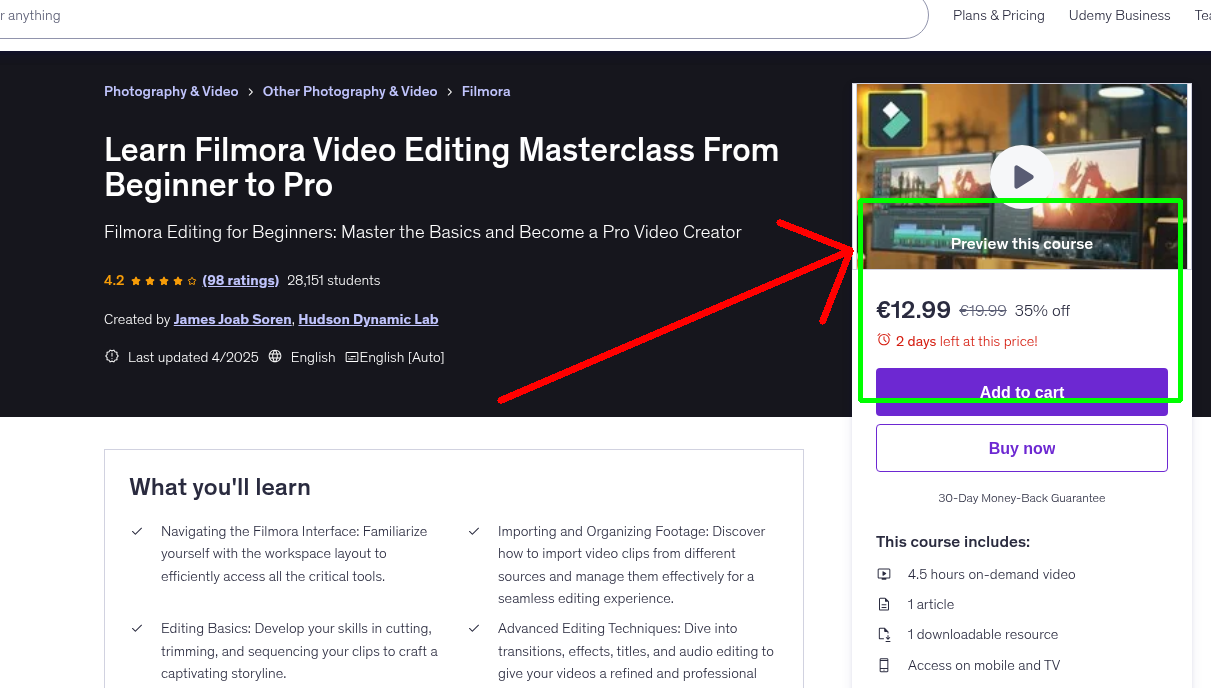 Learn Filmora Video Editing Masterclass From Beginner to Pro