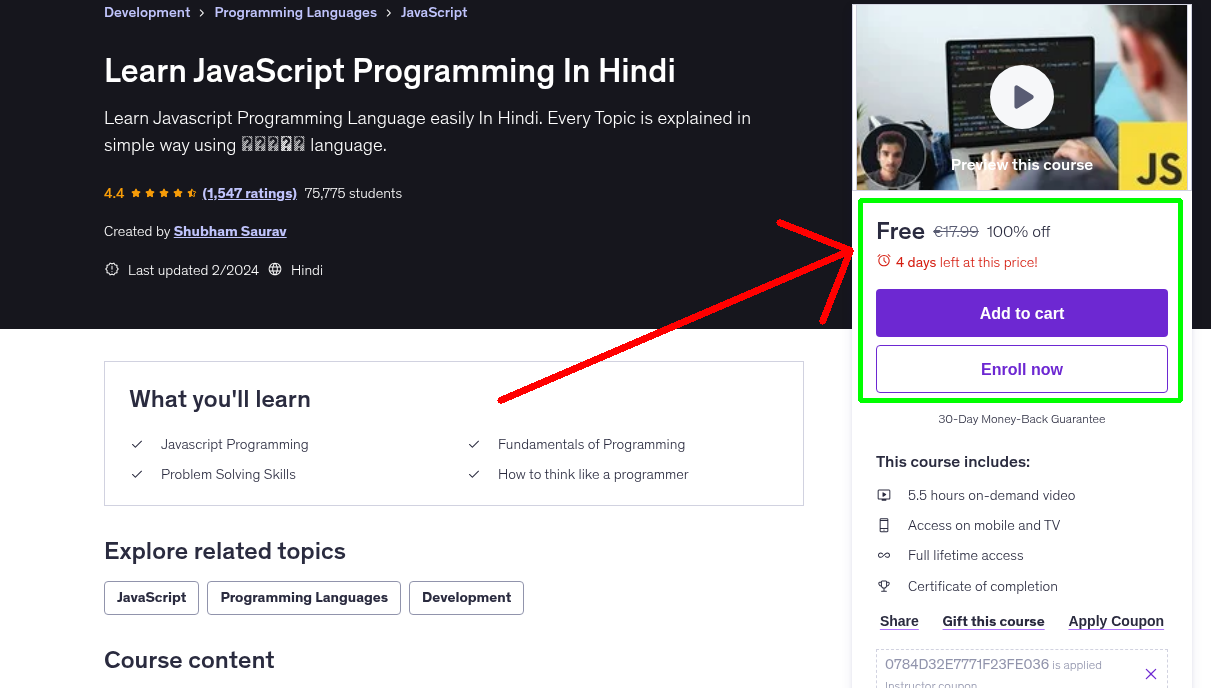 Learn JavaScript Programming In Hindi