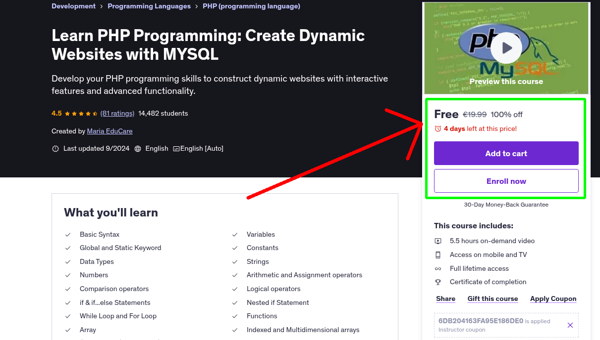 Learn PHP Programming: Create Dynamic Websites with MYSQL