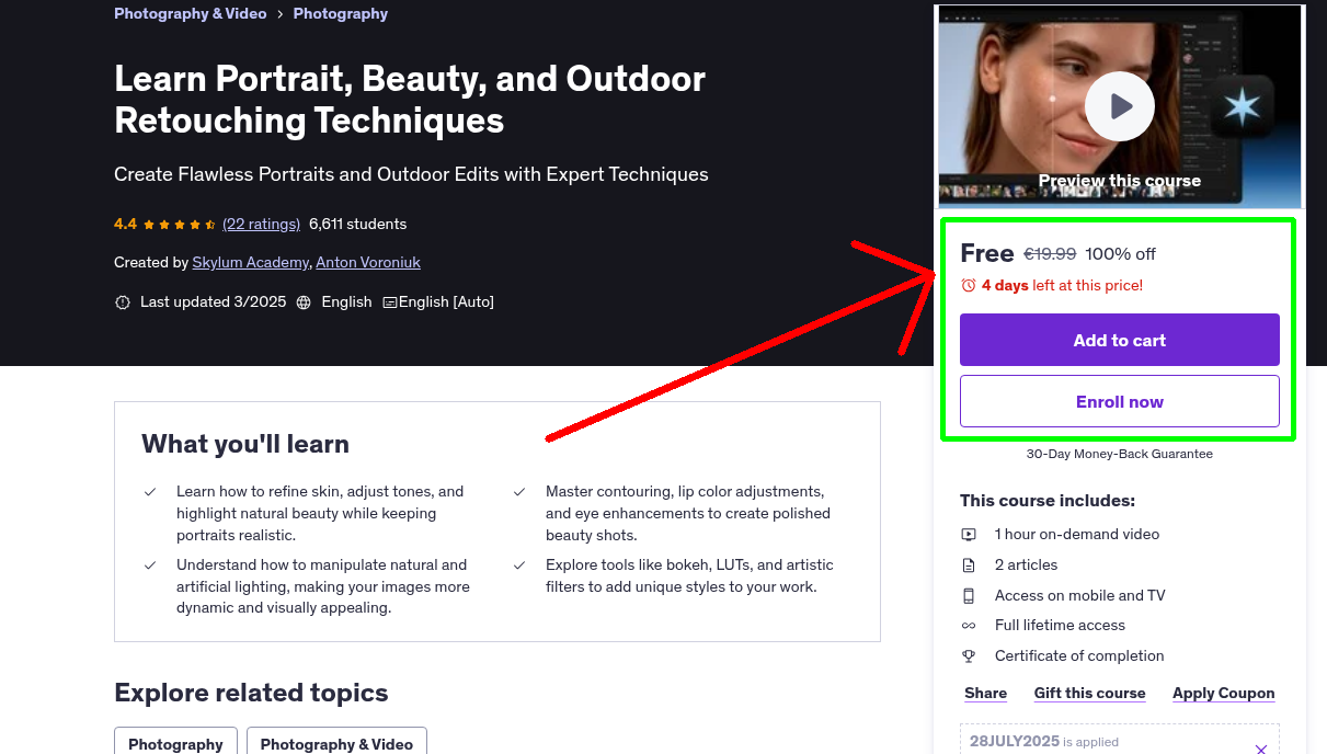 Learn Portrait, Beauty, and Outdoor Retouching Techniques