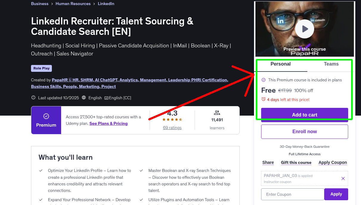 LinkedIn Recruiter: Talent Sourcing & Candidate Search [EN]