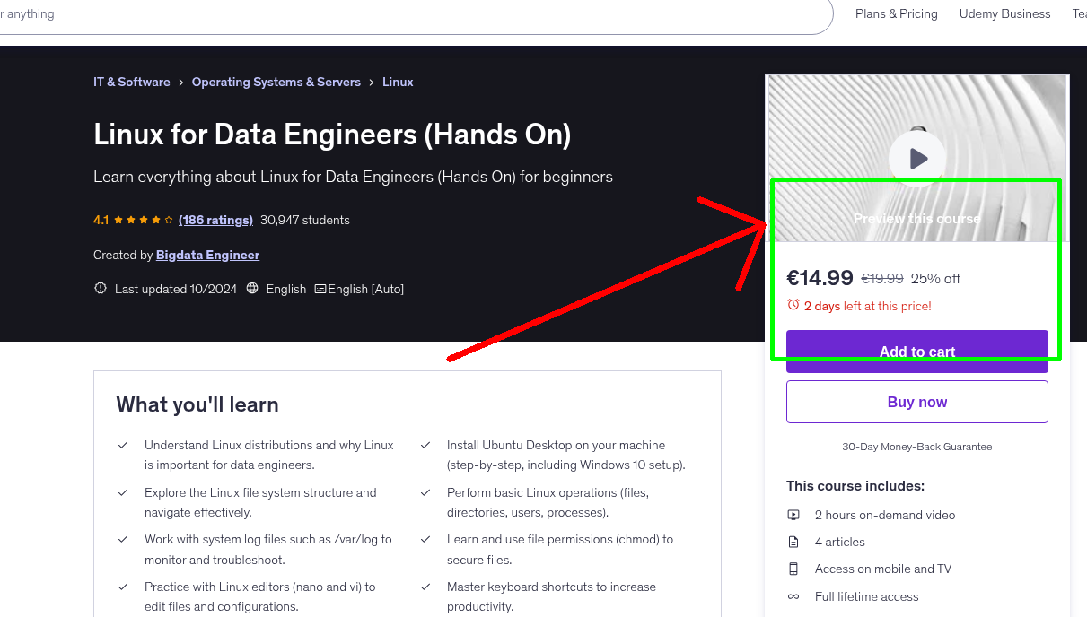 Linux for Data Engineers (Hands On)