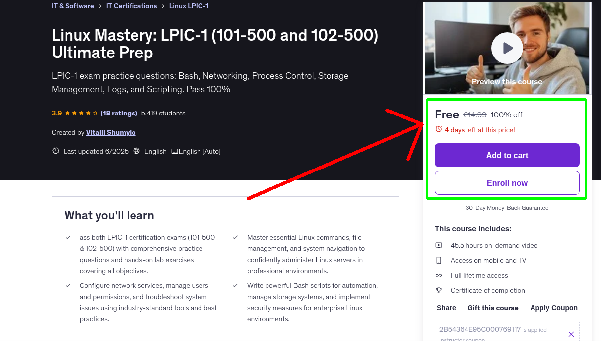 Linux Mastery: LPIC-1 (101-500 and 102-500) Ultimate Prep