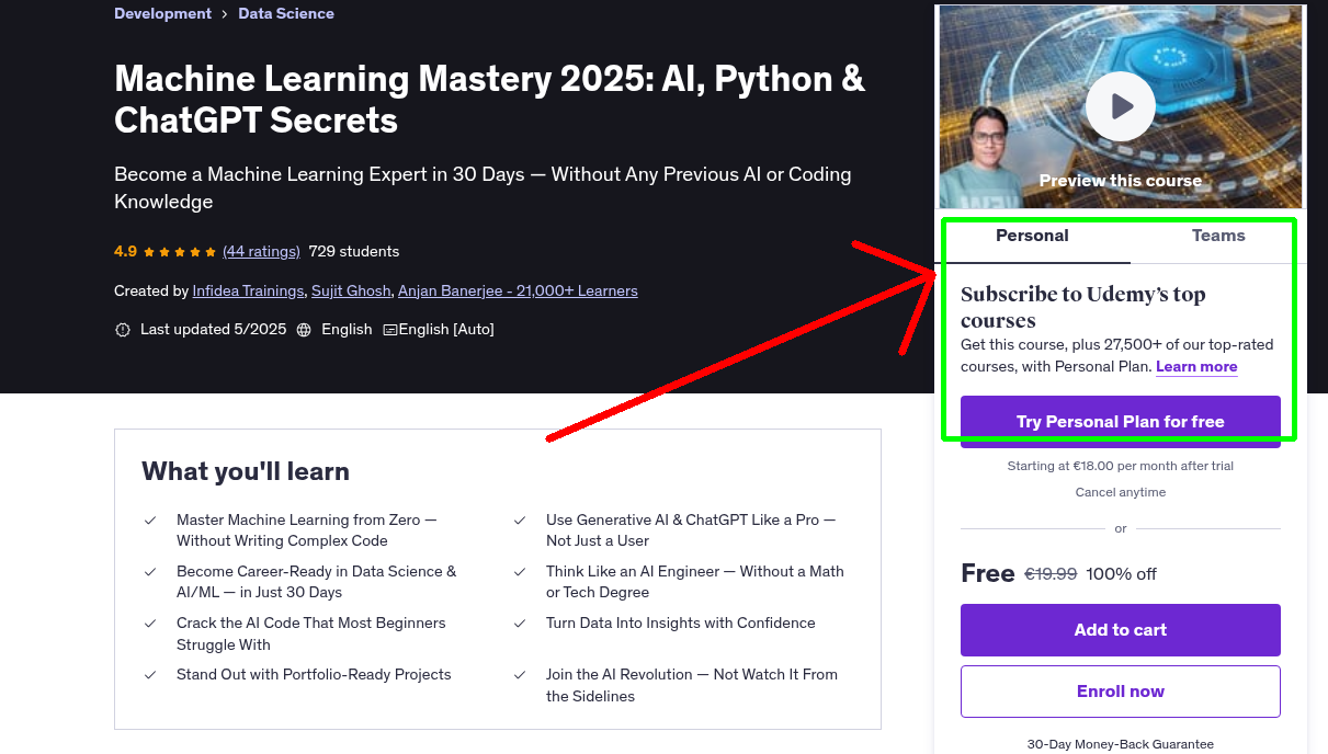 Machine Learning Mastery 2025: AI, Python & ChatGPT Secrets