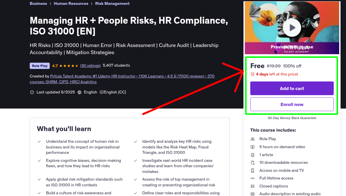 Managing HR + People Risks, HR Compliance, ISO 31000 [EN]