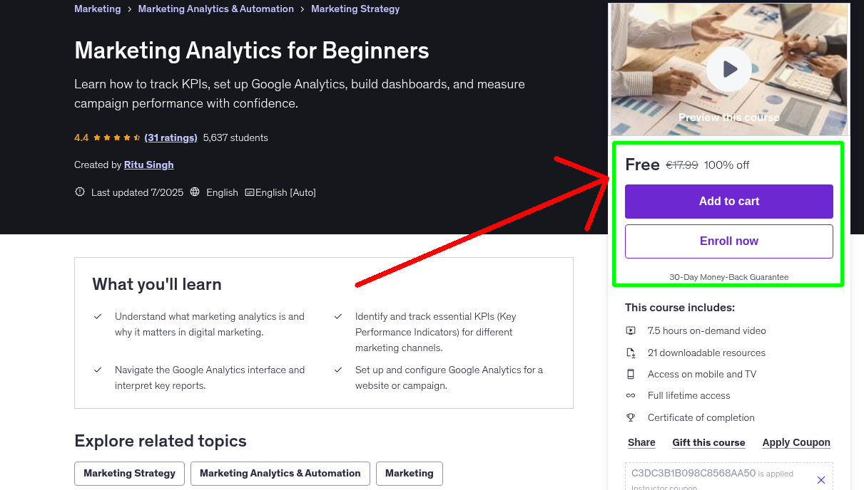 Marketing Analytics for Beginners
