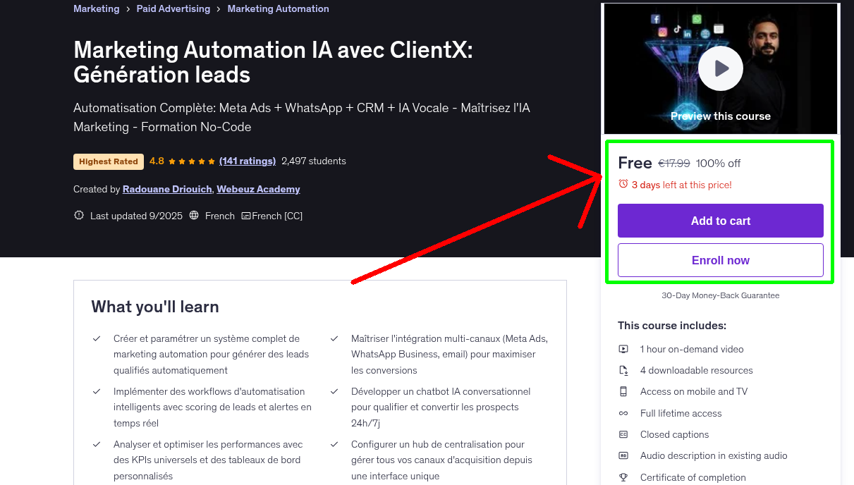 Marketing Automation IA avec ClientX: Génération leads