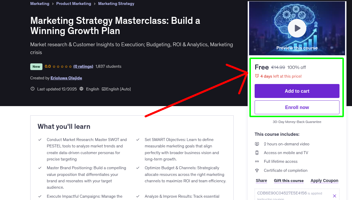 Marketing Strategy Masterclass: Build a Winning Growth Plan