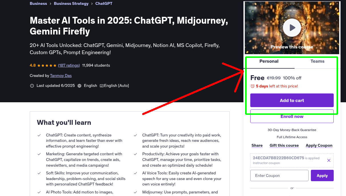 Master AI Tools in 2025: ChatGPT, Midjourney, Gemini Firefly