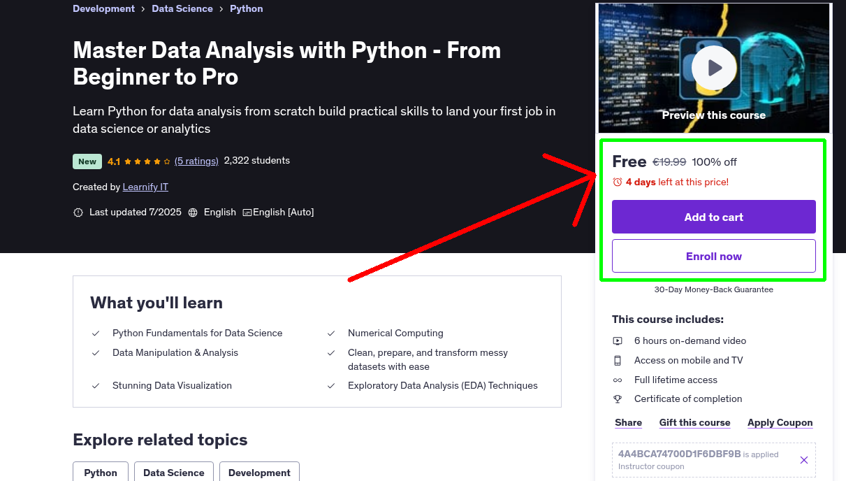 Master Data Analysis with Python - From Beginner to Pro