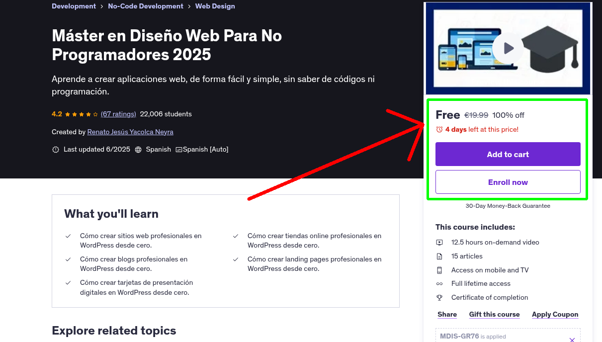 Máster en Diseño Web Para No Programadores 2025