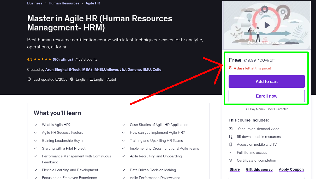 Master in Agile HR (Human Resources Management- HRM)