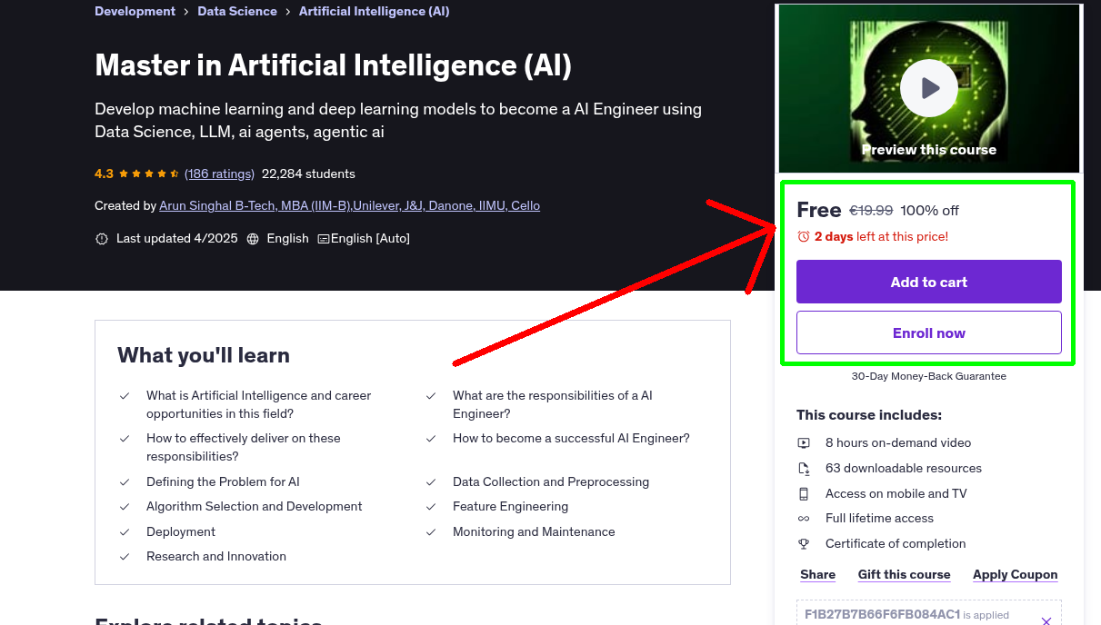 Master in Artificial Intelligence (AI)