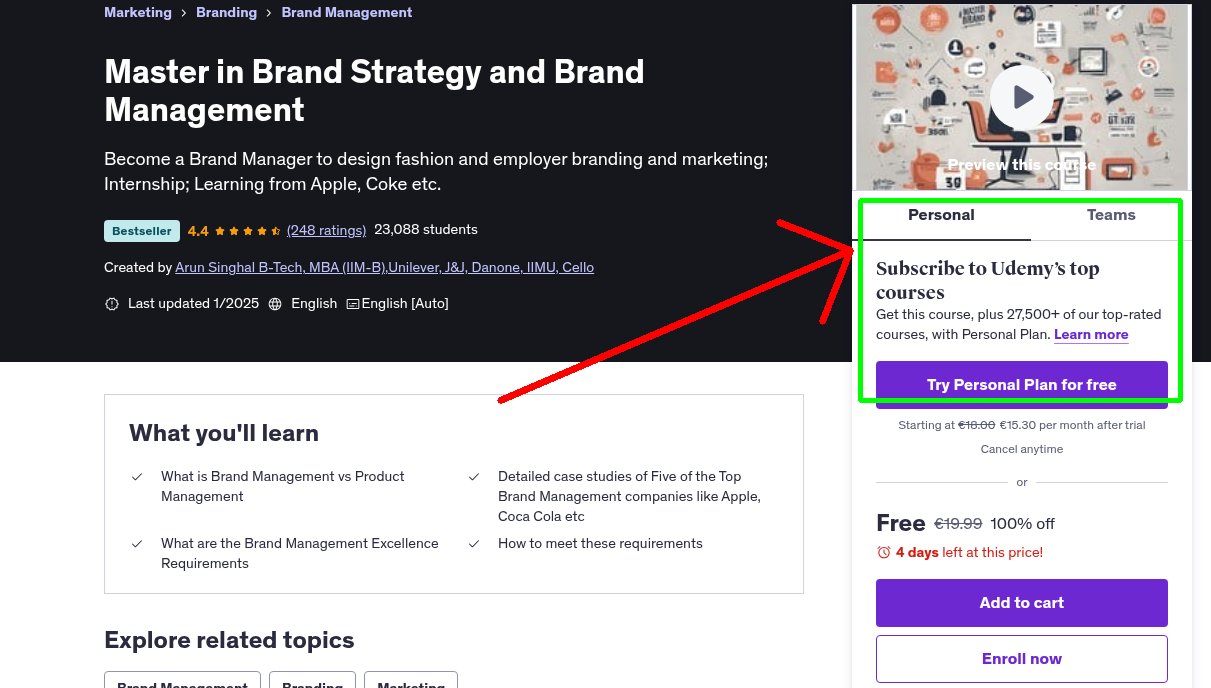 Master in Brand Strategy and Brand Management