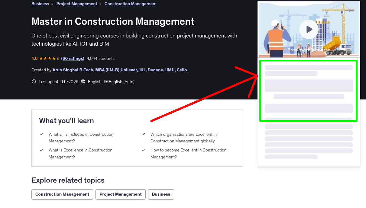 Master in Construction Management