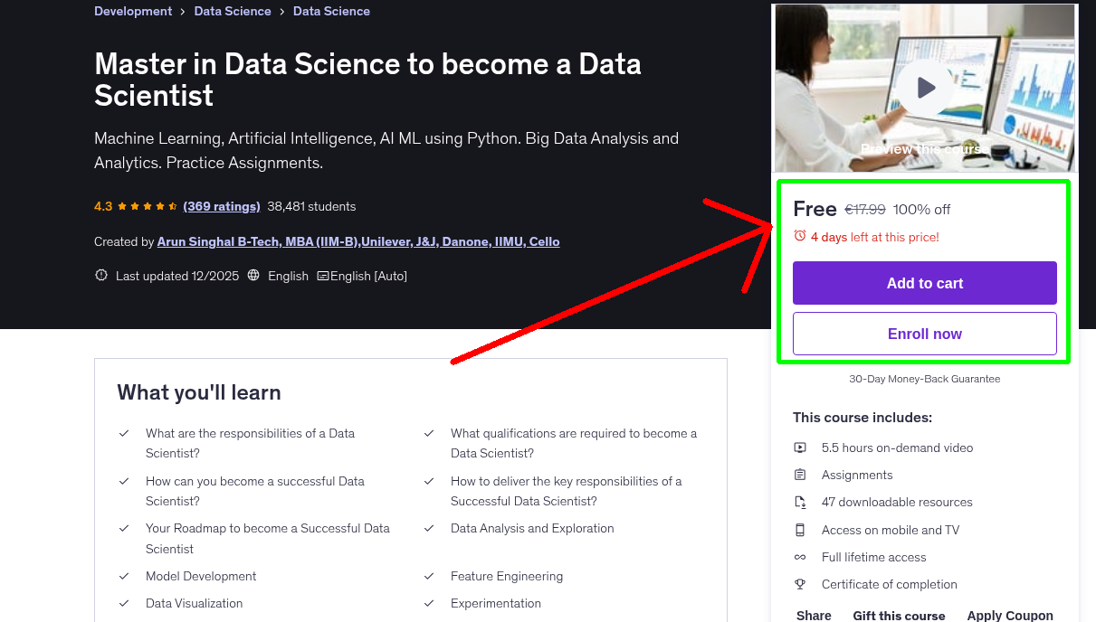 Master in Data Science to become a Data Scientist