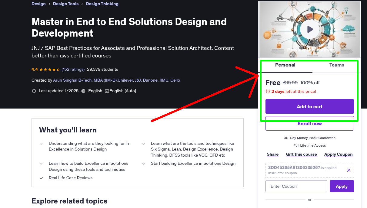Master in End to End Solutions Design and Development