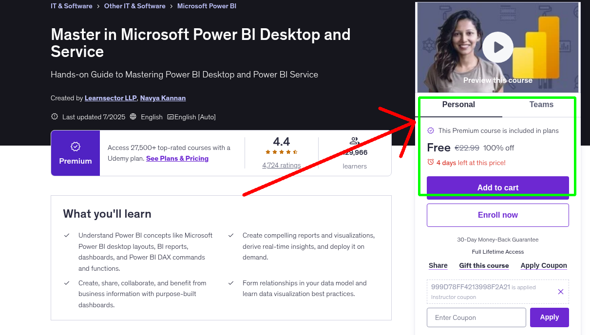 Master in Microsoft Power BI Desktop and Service