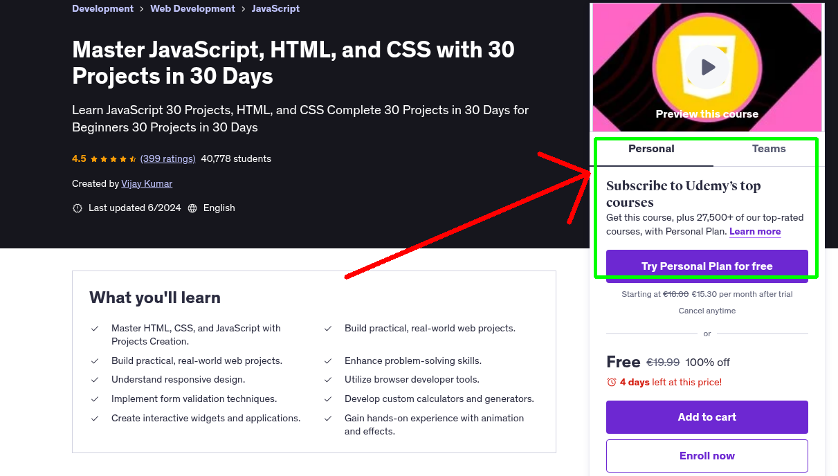 Master JavaScript, HTML, and CSS with 30 Projects in 30 Days