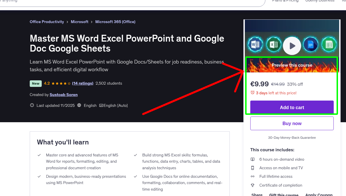 Master MS Word Excel PowerPoint and Google Doc Google Sheets