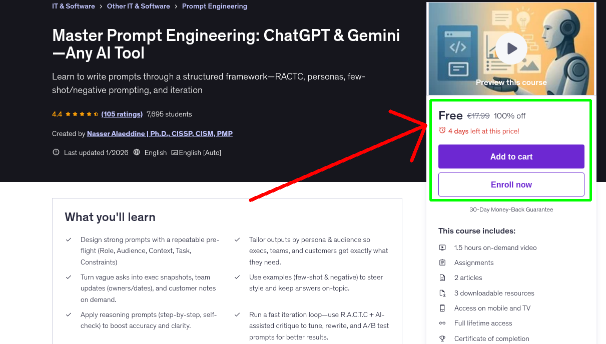 Master Prompt Engineering: ChatGPT & Gemini—Any AI Tool