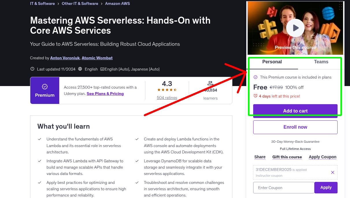 Mastering AWS Serverless: Hands-On with Core AWS Services