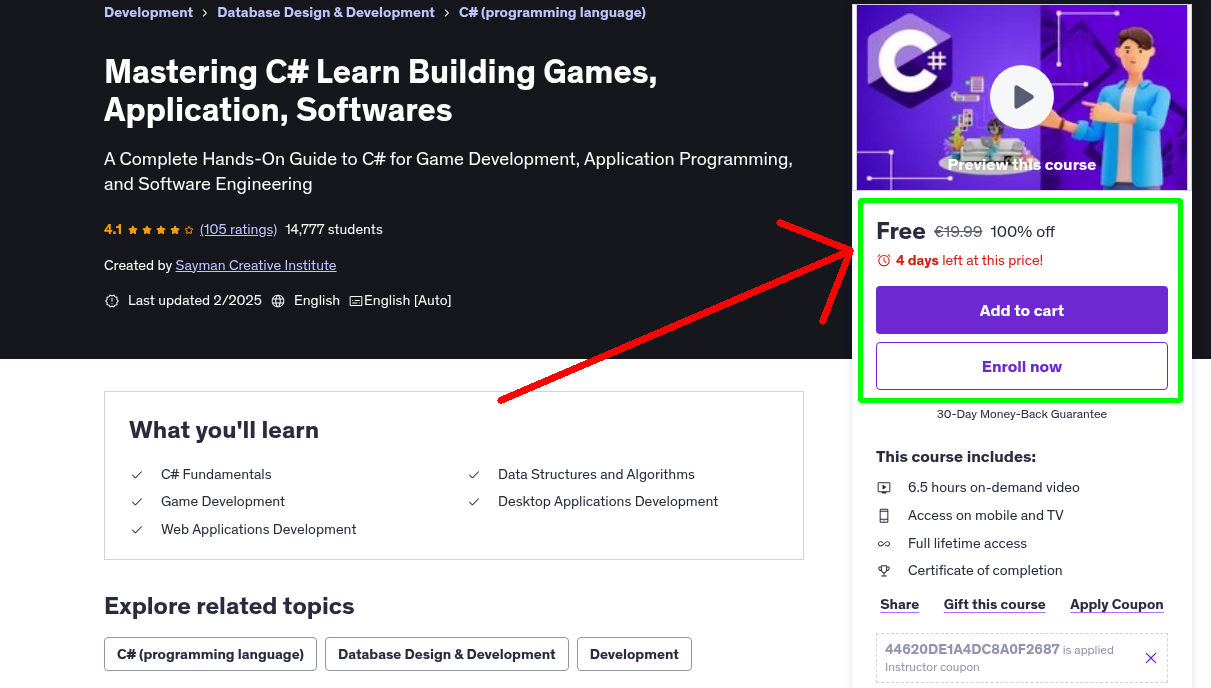 Mastering C# Learn Building Games, Application, Softwares