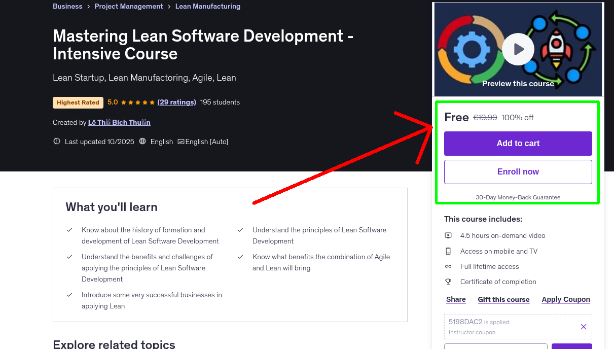 Mastering Lean Software Development - Intensive Course