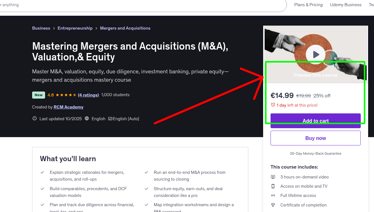 Mastering Mergers and Acquisitions (M&A), Valuation,& Equity