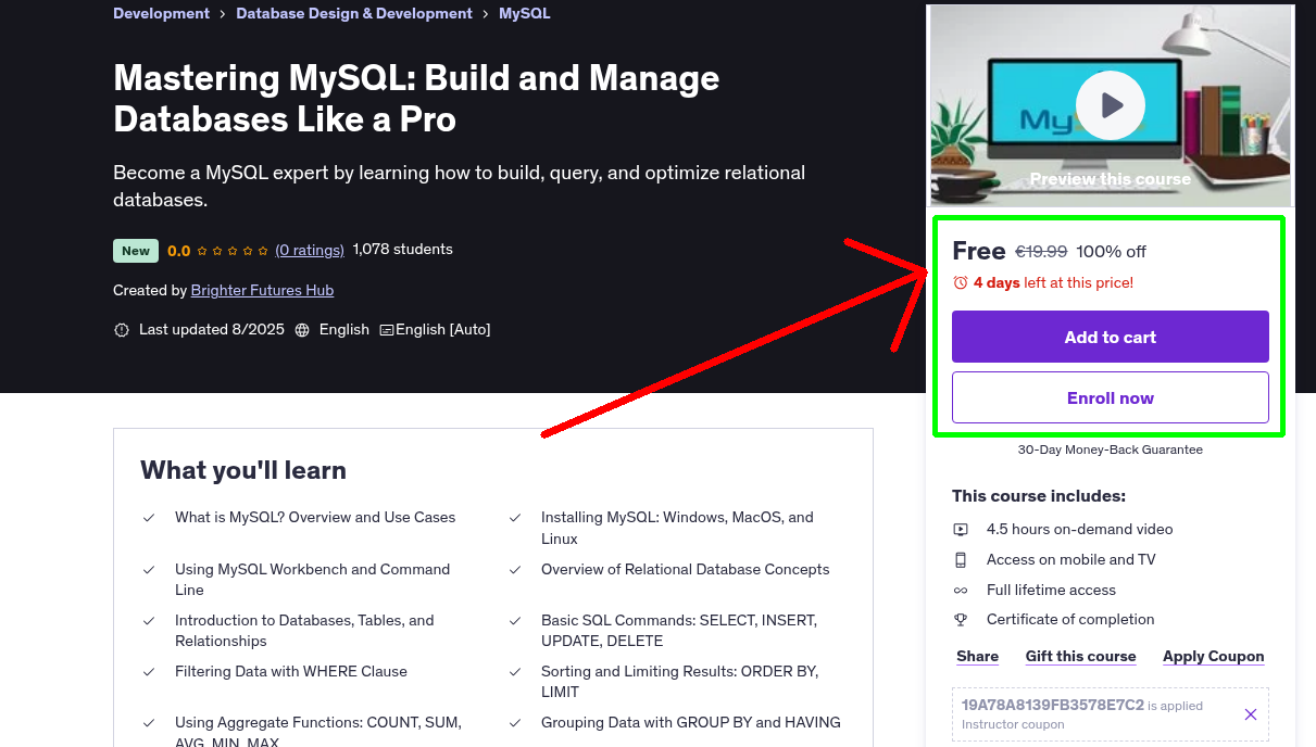 Mastering MySQL: Build and Manage Databases Like a Pro