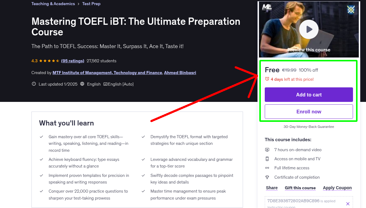 Mastering TOEFL iBT: The Ultimate Preparation Course