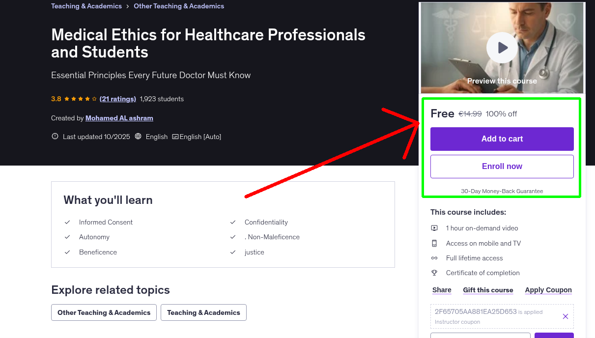 Medical Ethics for Healthcare Professionals and Students