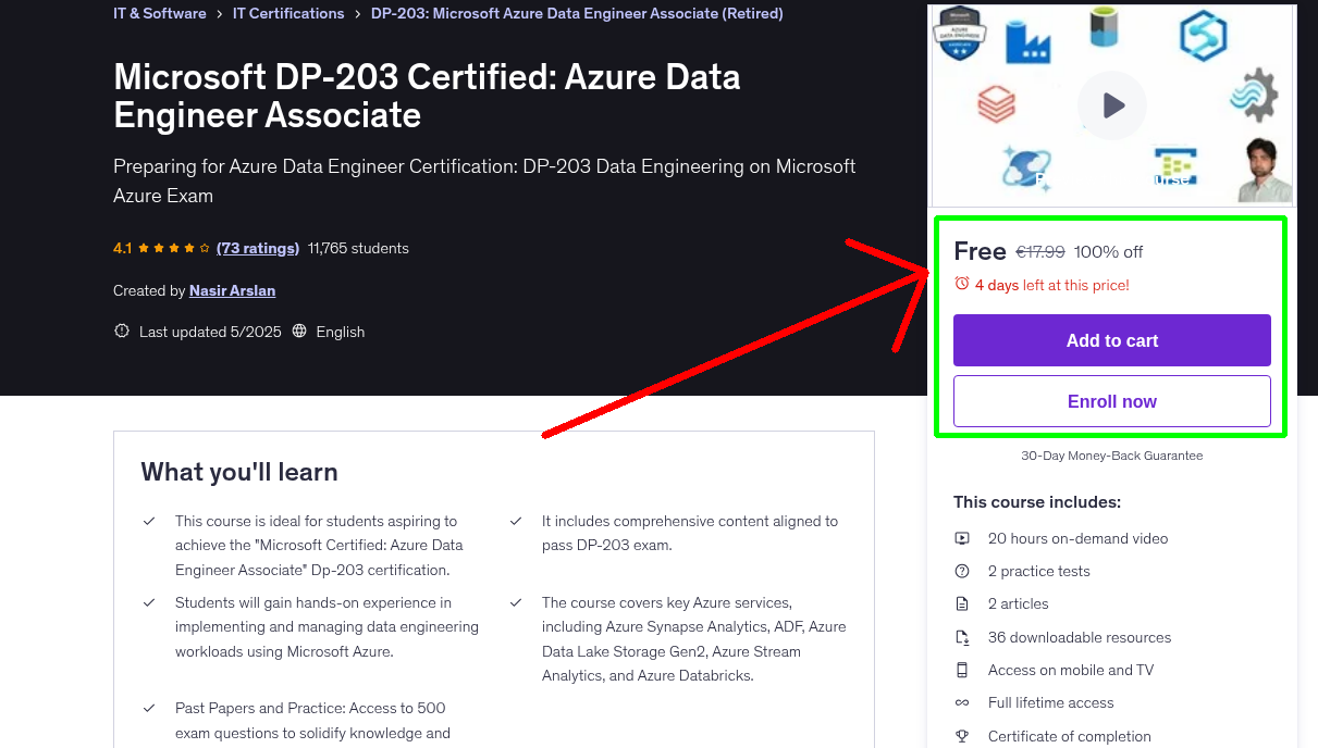 Microsoft DP-203 Certified: Azure Data Engineer Associate