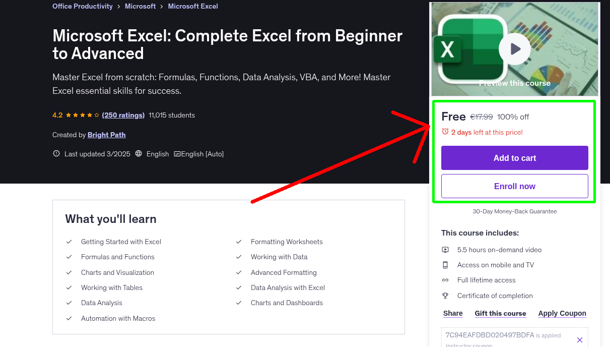 Microsoft Excel: Complete Excel from Beginner to Advanced