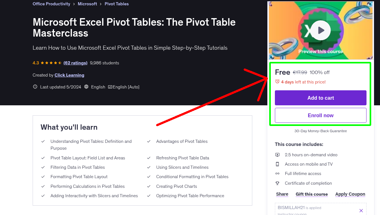 Microsoft Excel Pivot Tables: The Pivot Table Masterclass