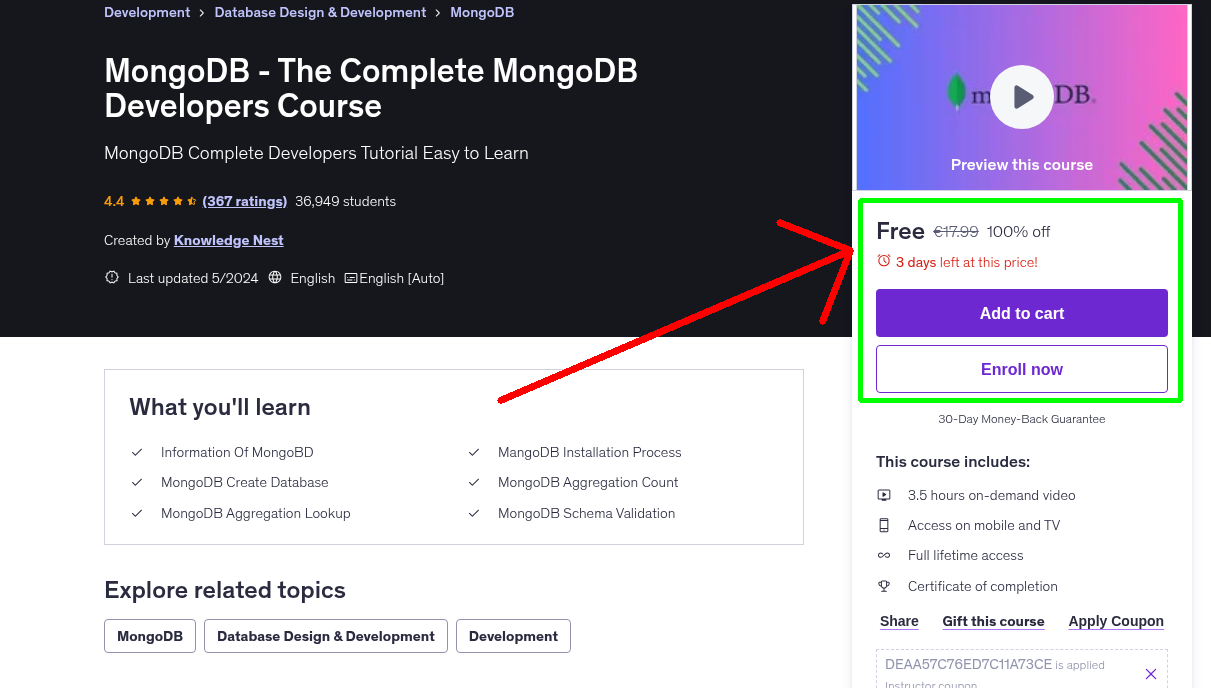 MongoDB - The Complete MongoDB Developers Course