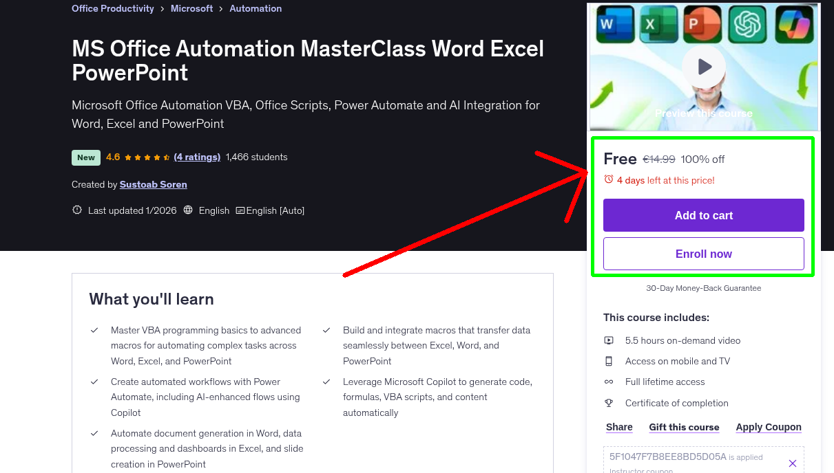 MS Office Automation MasterClass Word Excel PowerPoint