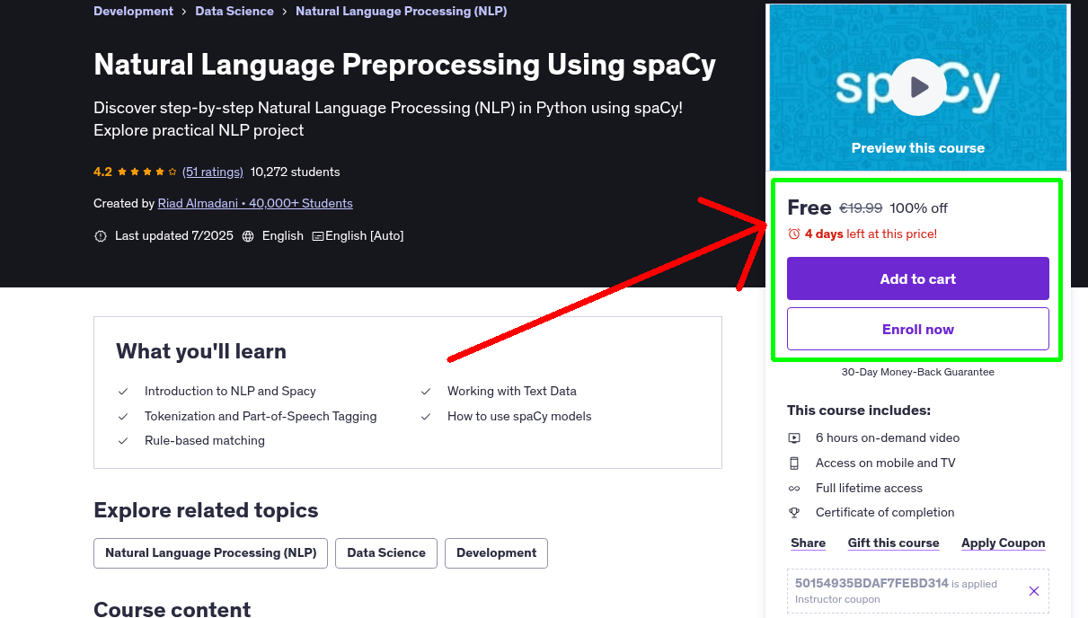 Natural Language Preprocessing Using spaCy