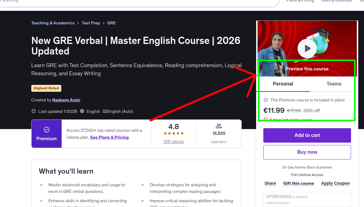 New GRE Verbal | Master English Course | 2026 Updated