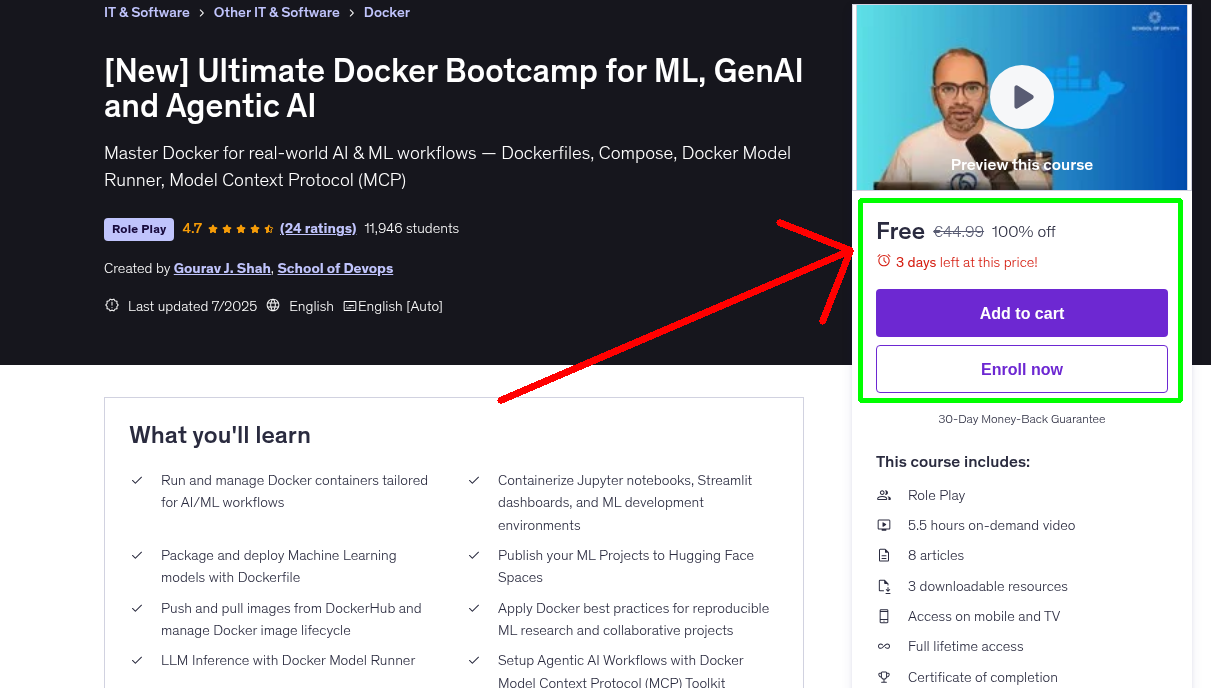 [New] Ultimate Docker Bootcamp for ML, GenAI and Agentic AI