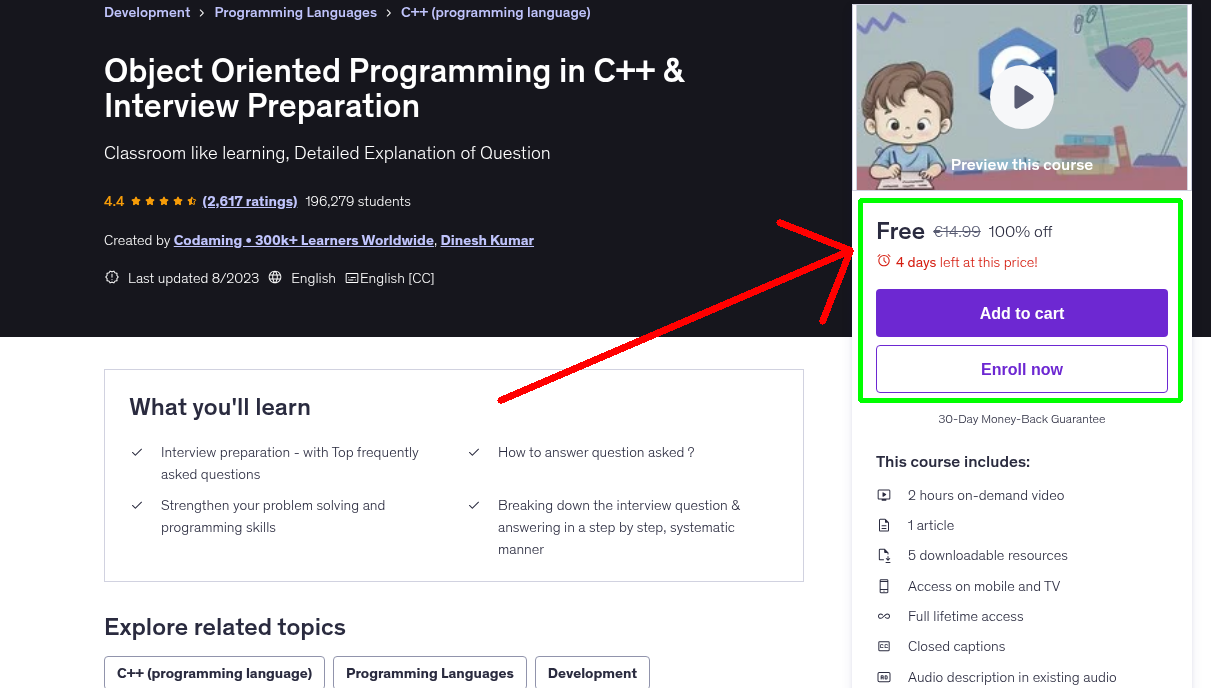 Object Oriented Programming in C++ & Interview Preparation
