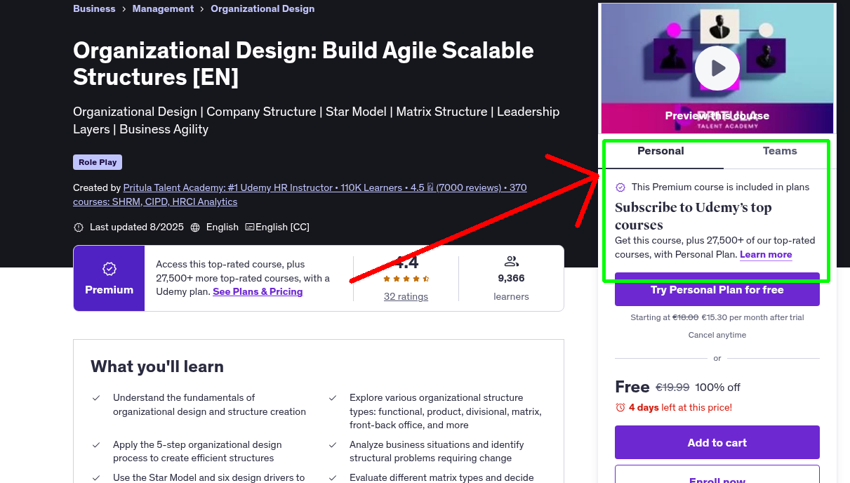 Organizational Design: Build Agile Scalable Structures [EN]