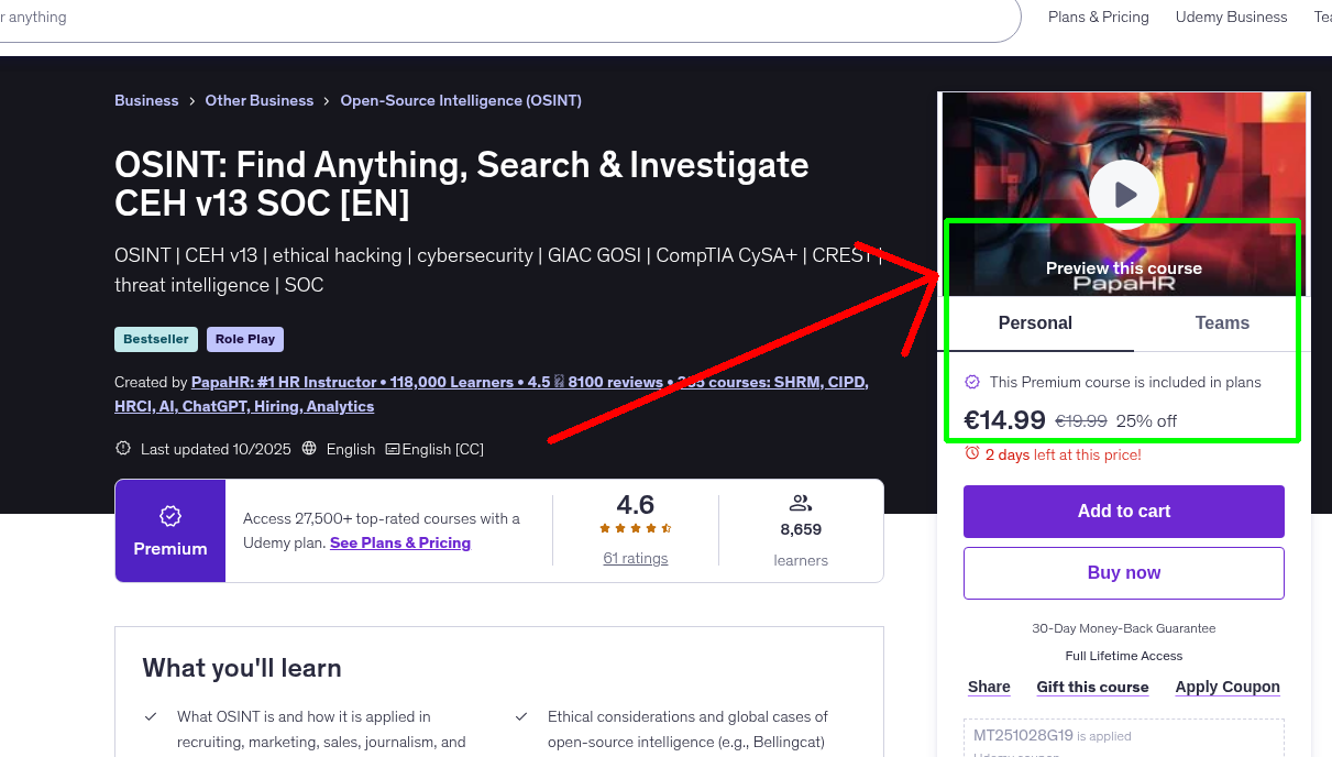 OSINT: Find Anything, Search & Investigate CEH v13 SOC [EN]