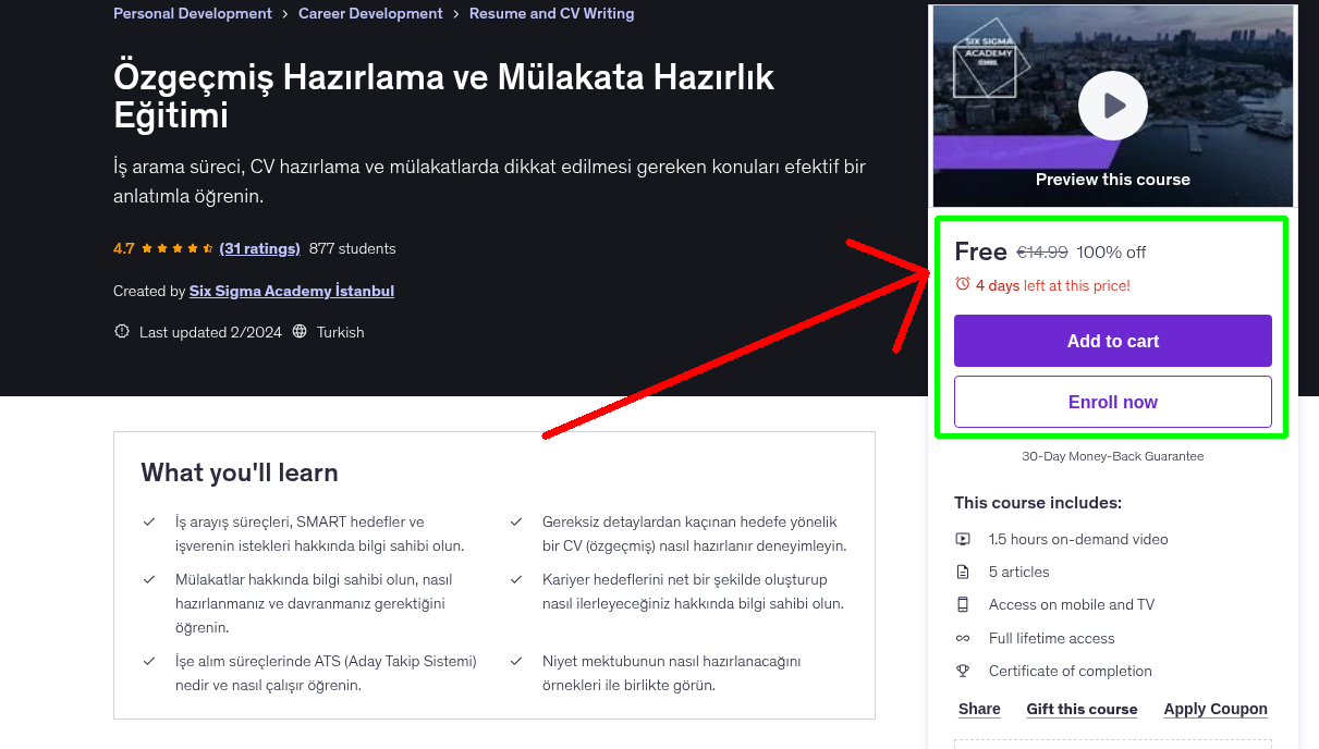 Özgeçmiş Hazırlama ve Mülakata Hazırlık Eğitimi
