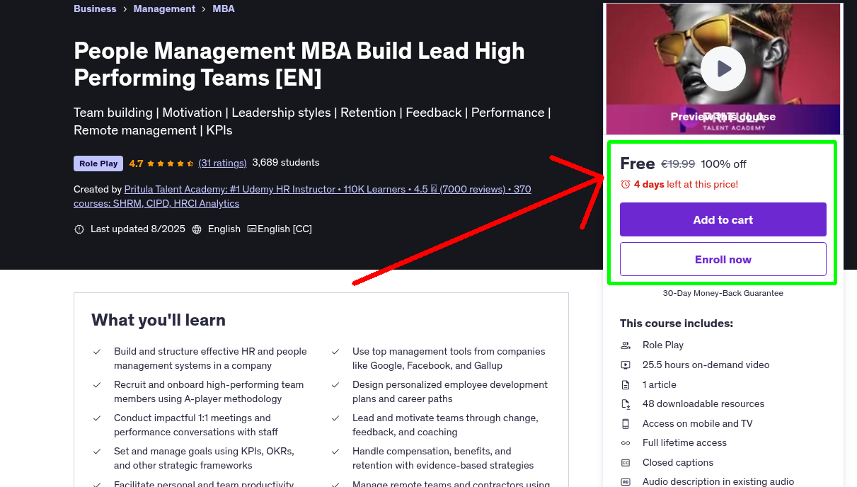 People Management MBA Build Lead High Performing Teams [EN]