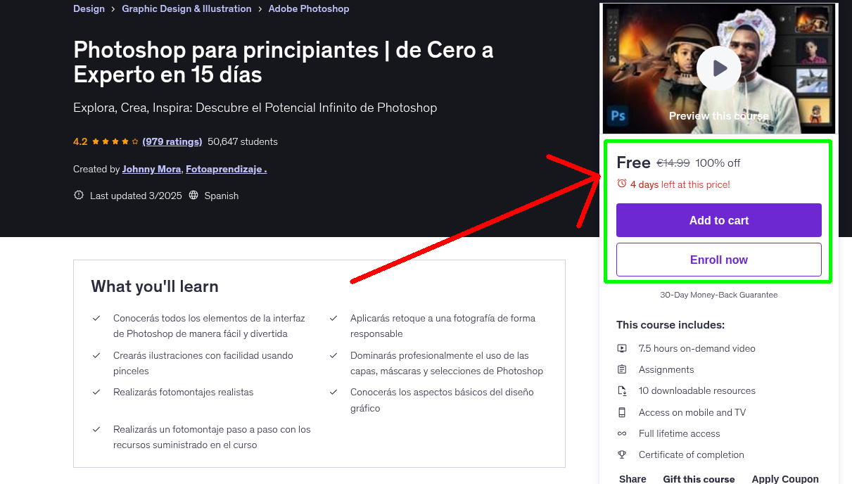Photoshop para principiantes | de Cero a Experto en 15 días