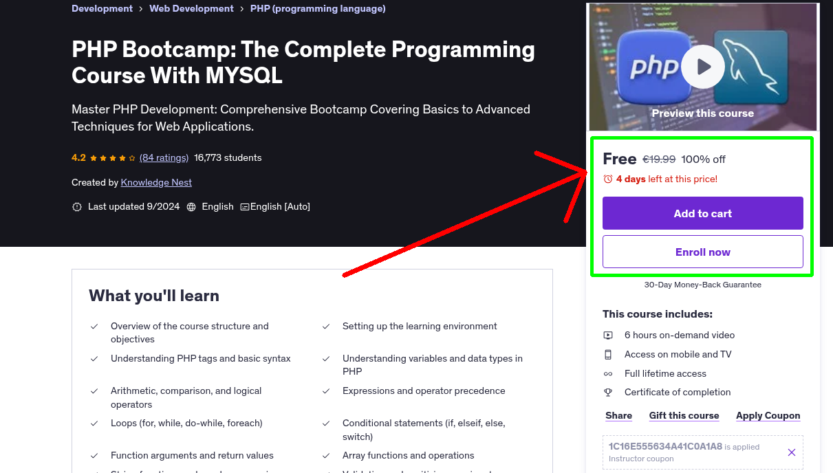 PHP Bootcamp: The Complete Programming Course With MYSQL