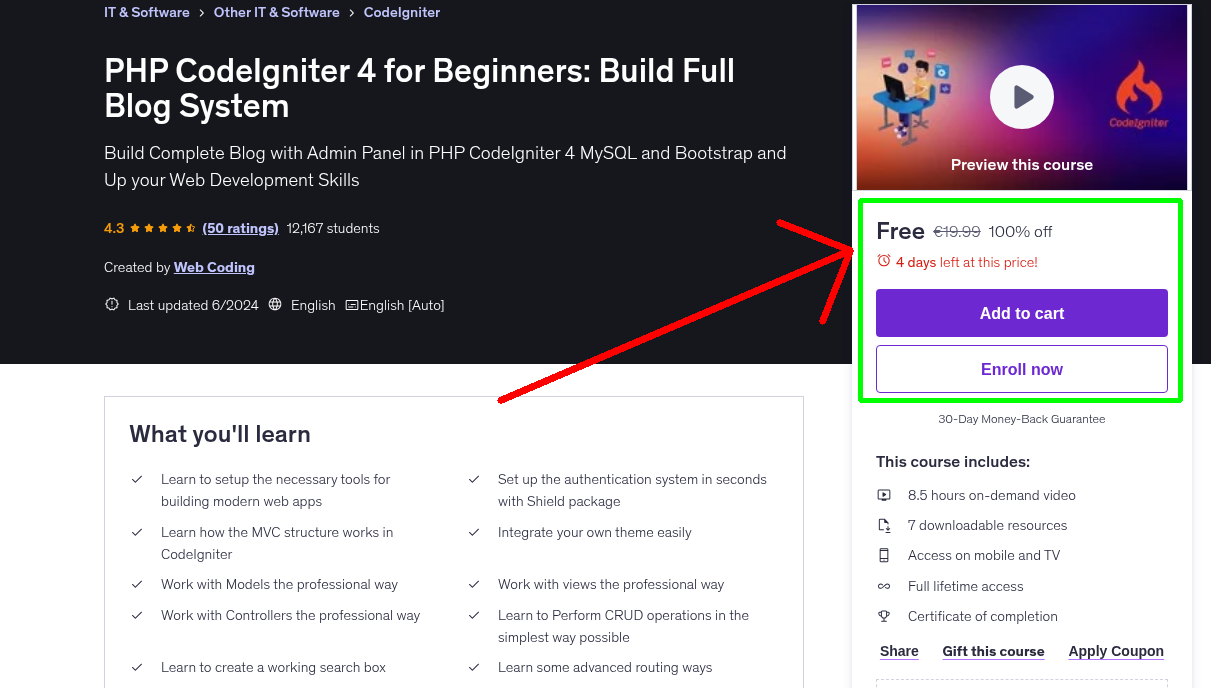 PHP CodeIgniter 4 for Beginners: Build Full Blog System